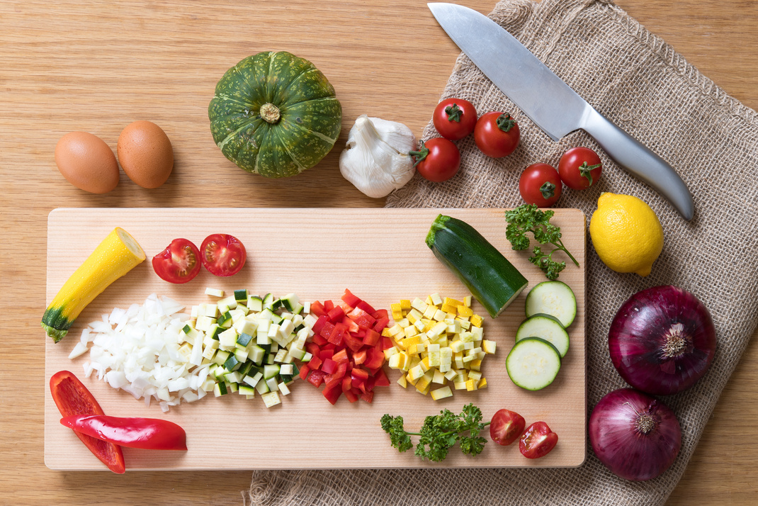 Cut vegetable.